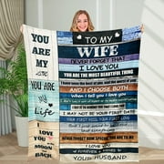 Yibo Gifts for Wife Wedding Anniversary Birthday Gift Christmas Romantic Gifts for her Wife Birthday Gift Ideas I Love You Gift for her Healing Thoughts Present Wife Blanket