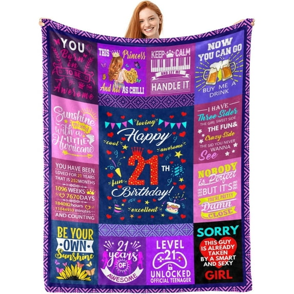 Yibo Gifts for Birthday Blanket Flannel Soft and Comfortable Anti-static Bed Sofa Blanket