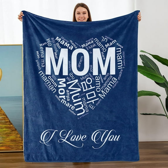 Yibo Gifts for Mom Christmas Day Birthday Gifts for Mom to My Mom Gift from Daughter Son Mom Blanket