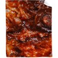 thumbnail image 1 of Yibo Hamburger Fleece Flannel Gift Blanket Realistic Interesting Food Blanket Lightweight Soft Cute Cozy Blanket for Bed Couch Travel Outdoor for Teens, 1 of 8