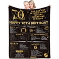 thumbnail image 1 of Yibo Happy 60th Birthday Gifts Blanket Flannel Soft and Comfortable Anti-static Bed Sofa Blanket, 1 of 7