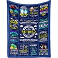 thumbnail image 1 of Yibo Happy Retirement Gifts Blanket Flannel Soft and Comfortable Anti-static Bed Sofa Blanket, 1 of 9