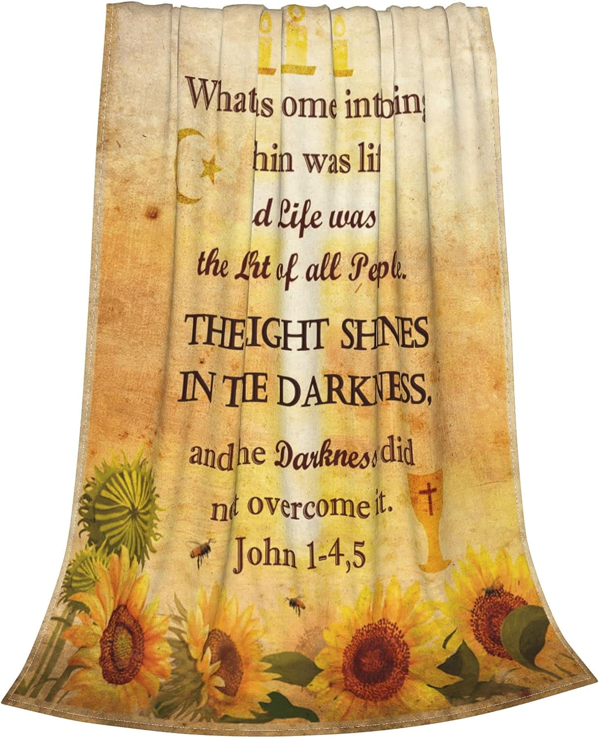 Yibo Healing Spiritual Blanket Gifts Christian Bible Verse Throws