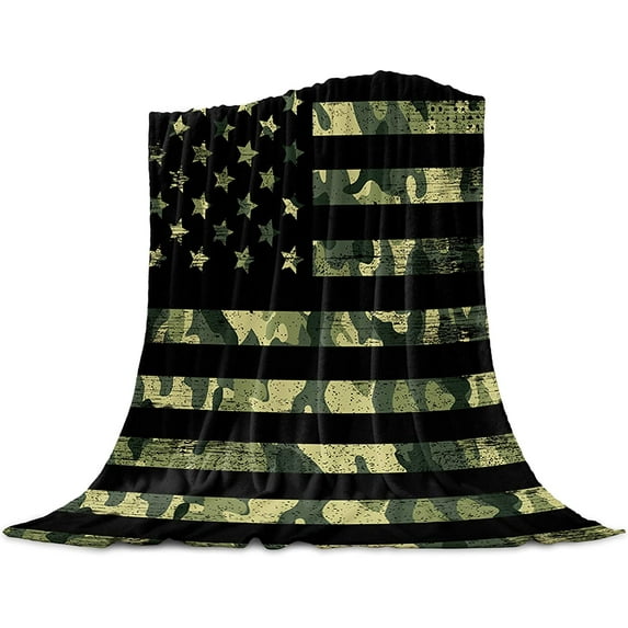 Yibo Independence Day Abstract Baseball Blanket Flannel Soft and Comfortable Anti-static Bed Sofa Blanket