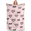 thumbnail image 1 of Yibo Lash Theme Blanket Flannel Soft and Comfortable Anti-static Bed Sofa Blanket, 1 of 9