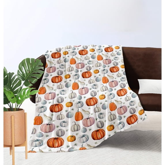 Yibo Maple Leaves Sunflowers Farmhouse Blanket Welcome Fall Fleece Soft Cozy Blankets for Couch Bed Sofa