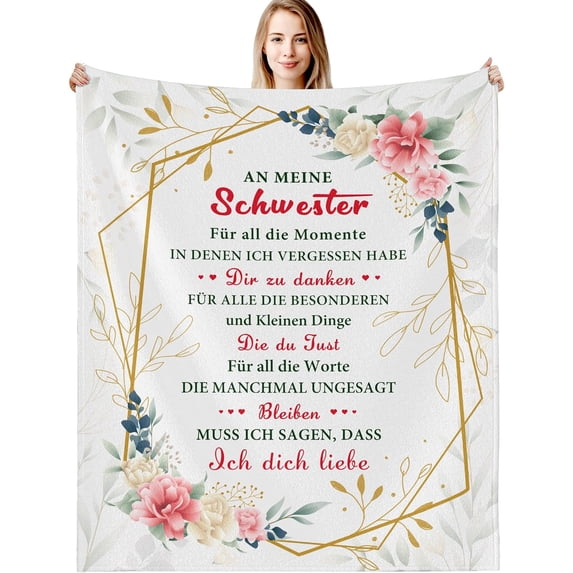 Yibo Meaningful Gift for Sister Blanket Flannel Soft and Comfortable Anti-static Bed Sofa Blanket