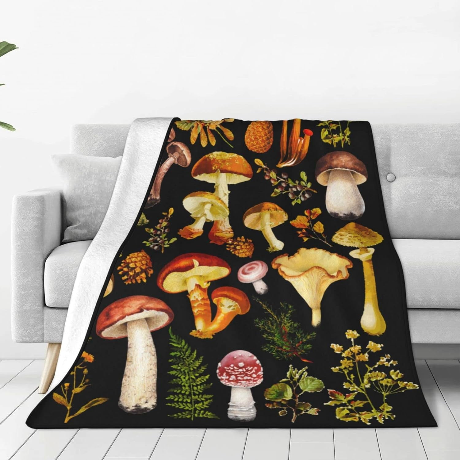 Mushroom Library Quilted Blanket GFTOQA1002