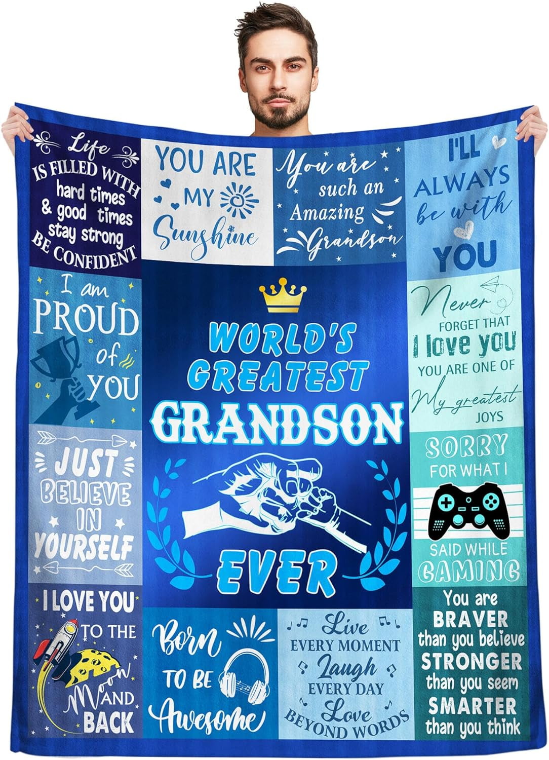 Yibo Nephew Gifts from Auntie Gifts for Nephew Blanket Birthday Gifts
