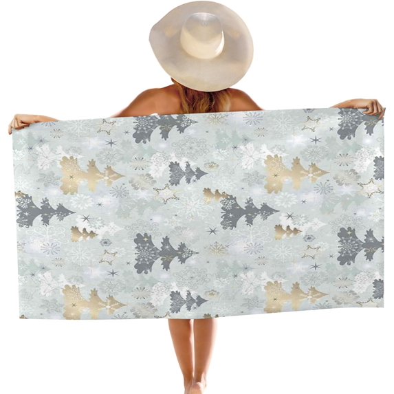 Yibo Ocean ThemeBeach Towel for Travel,Fish Scale Design with Blue Color,Quick Dry Sand Proof Towels for Women Men