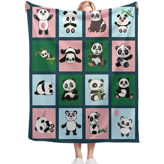 Yibo Panda Blanket Flannel Soft and Comfortable Anti-static Bed Sofa Blanket