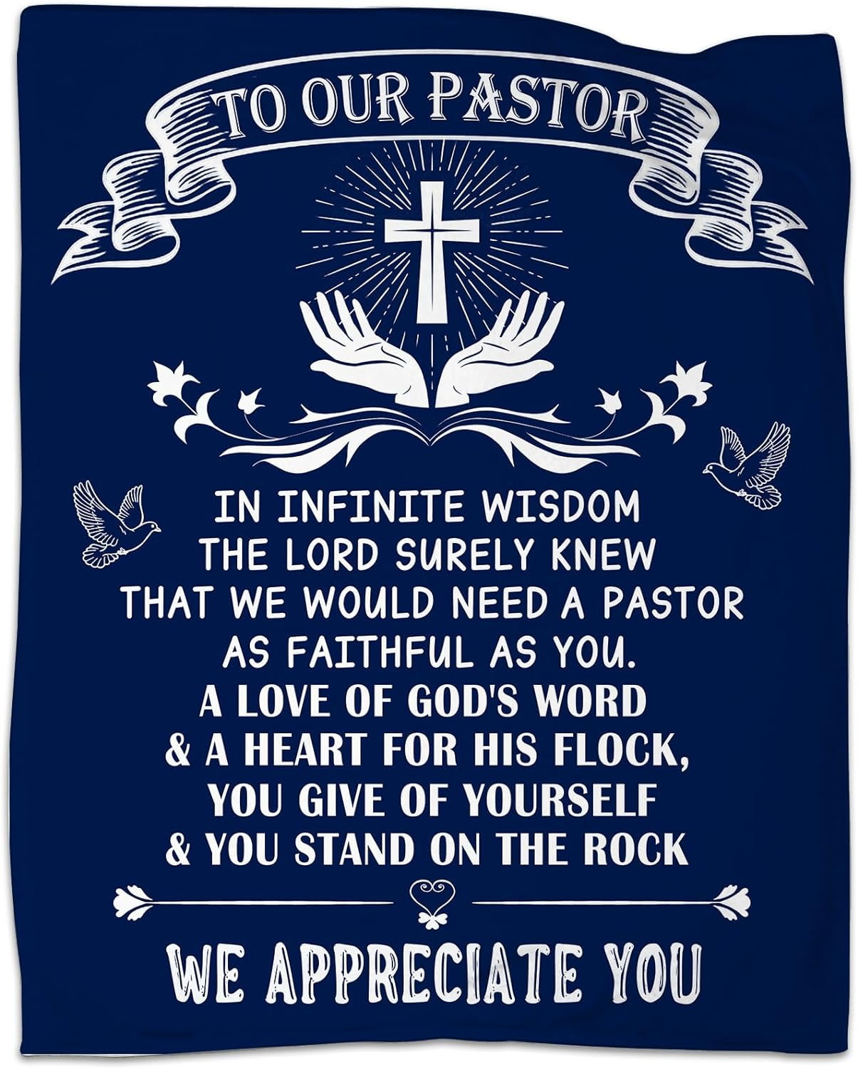 Yibo Pastor Appreciation Gifts Blanket Pastor Gifts for Men Women ...