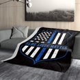 thumbnail image 1 of Yibo Patriotic Blue Blanket Flannel Soft and Comfortable Anti-static Bed Sofa Blanket, 1 of 7