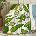 thumbnail image 1 of Yibo Pickles Blanket Flannel Soft and Comfortable Anti-static Bed Sofa Blanket, 1 of 7
