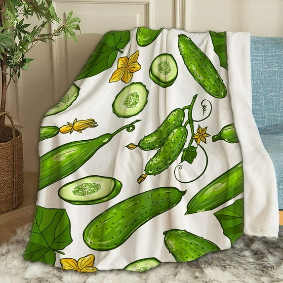 Yibo Pickles Blanket Flannel Soft and Comfortable Anti-static Bed Sofa Blanket