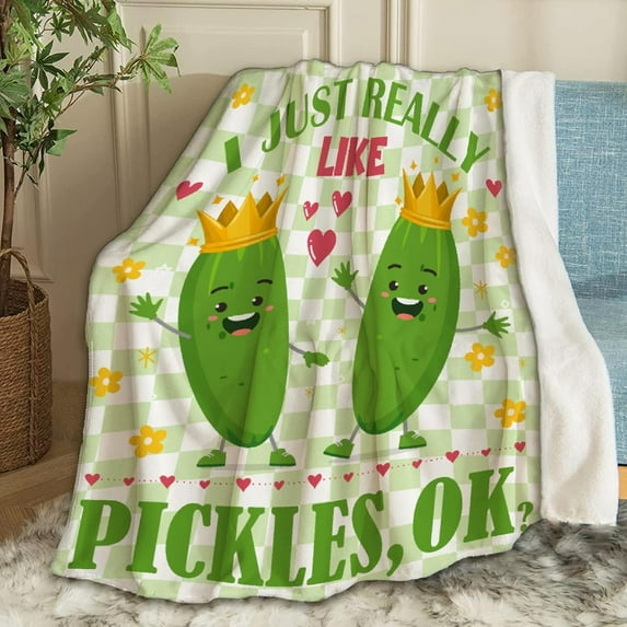 Yibo Pickles Blanket Flannel Soft and Comfortable Anti-static Bed Sofa Blanket