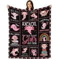 thumbnail image 1 of Yibo Pink Axolotls Animal Blanket Flannel Soft and Comfortable Anti-static Bed Sofa Blanket, 1 of 6