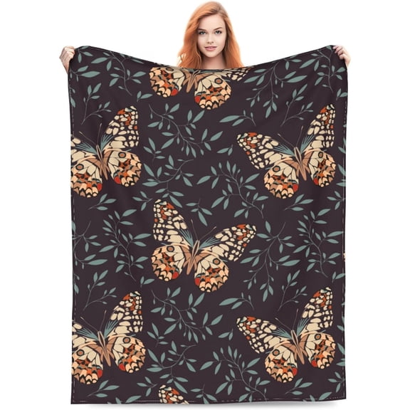 Yibo Pink Butterfly Blanket Beautiful Butterflies Blankets Ultra Soft Lightweight Cozy for Bed Couch Sofa Birthday Decorations Christmas Decor for Adult Kids Women Girls Friend Lover