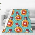 thumbnail image 1 of Yibo Pink Floral Blanket Flannel Soft and Comfortable Anti-static Bed Sofa Blanket, 1 of 8