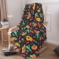 thumbnail image 1 of Yibo Pink Floral Blanket Flannel Soft and Comfortable Anti-static Bed Sofa Blanket, 1 of 8