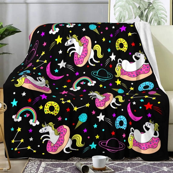 Yibo Pink Strawberry Blanket Flannel Soft and Comfortable Anti-static Bed Sofa Blanket