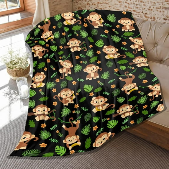Yibo Plush Animal Print Blanket Flannel Soft and Comfortable Anti-static Bed Sofa Blanket