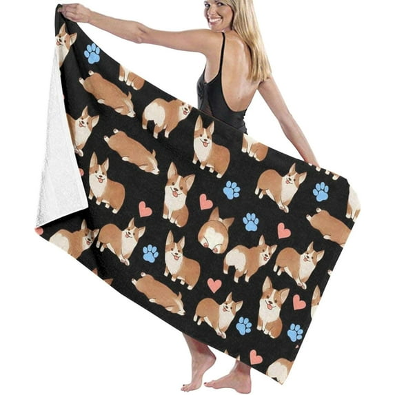 Yibo Red Panda Bears Beach Towel,Super Absorbent Quick Dry Bath Towel for Pool Bathroom Travel