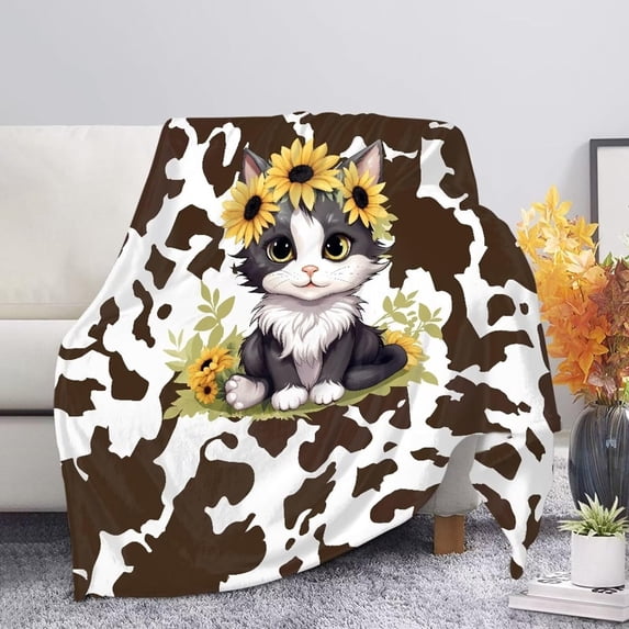 Yibo Retro Aztec Horse Sofa Blankets for Adult Kids Plush Flannel Bed Blankets Warm Fleece for Couch/Sofa/Car/Office Reading TV Blankets