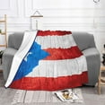 thumbnail image 1 of Yibo Retro Red and Blue Flags Blanket Flannel Soft and Comfortable Anti-static Bed Sofa Blanket, 1 of 6