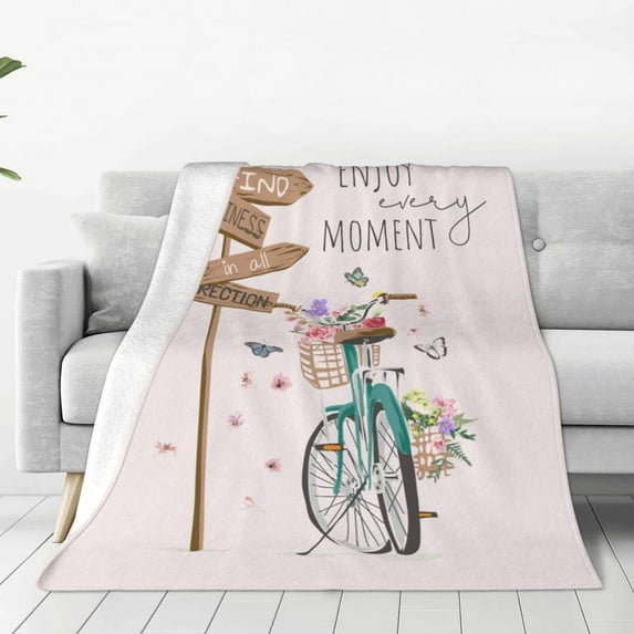Yibo Retro Style Blanket Flannel Soft and Comfortable Anti-static Bed Sofa Blanket