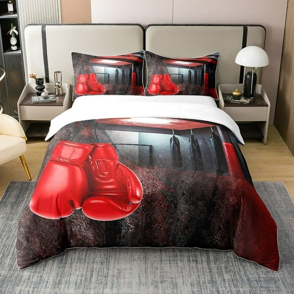 Yibo Romance White Quote for Lover Couple Valentine Day Duvet Cover - Premium Polyester Duvet Cover with Zipper Closure, 3 Piece Set, Includes 1 Duvet Cover and 2 Pillow Cases, No Comforter