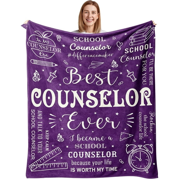 Yibo School Counselor Gifts Blanket Counselor Appreciation Gifts Counselor Gifts for Women Gifts for Counselors Gifts for School Counselors School Counselor Office Must Haves