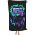 thumbnail image 1 of Yibo Sea Wave Blue Beach Towel Swim Sport Travel Pool Towels, 1 of 8