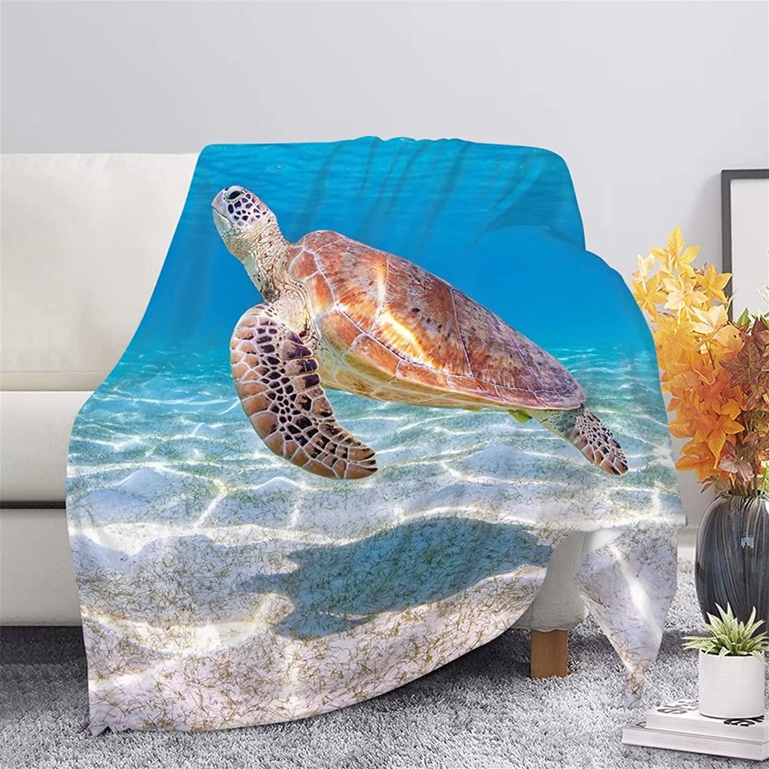 Seashell Ocean Starfish Round Blanket - Gift for Family, Home Decor main image 1