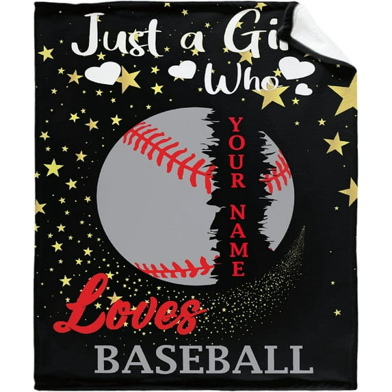 Yibo Softball Custom Personalized Name Blanket Flannel Soft and Comfortable Anti-static Bed Sofa Blanket