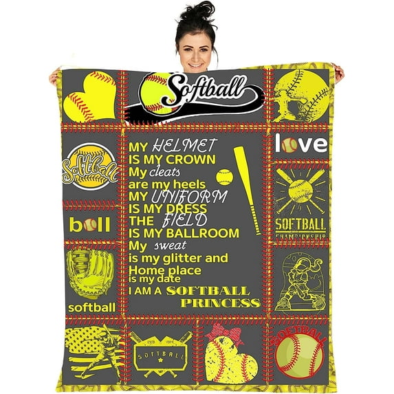 Yibo Softball Lover Blanket Flannel Soft and Comfortable Anti-static Bed Sofa Blanket