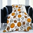 thumbnail image 1 of Yibo Sport Basketball Soccer Football Baseball Blanket Flannel Soft and Comfortable Anti-static Bed Sofa Blanket, 1 of 9