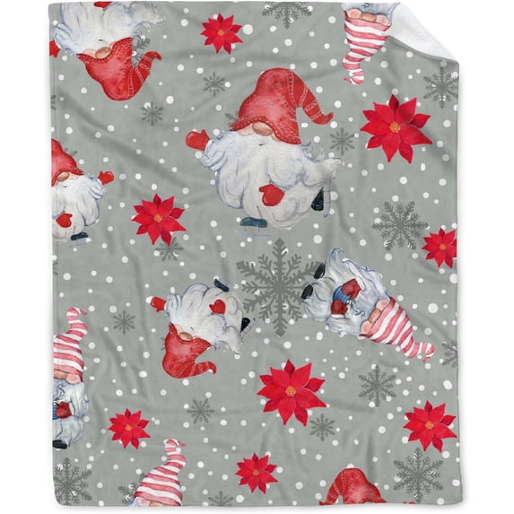 Yibo St.Patrick's Day Gnome Blanket Gifts for Adults Women Soft Warm Flannel Blanket for Couch Bed Travel for Family