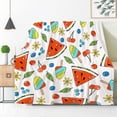 thumbnail image 1 of Yibo Strawberry Cartoon Blanket Flannel Soft and Comfortable Anti-static Bed Sofa Blanket, 1 of 9