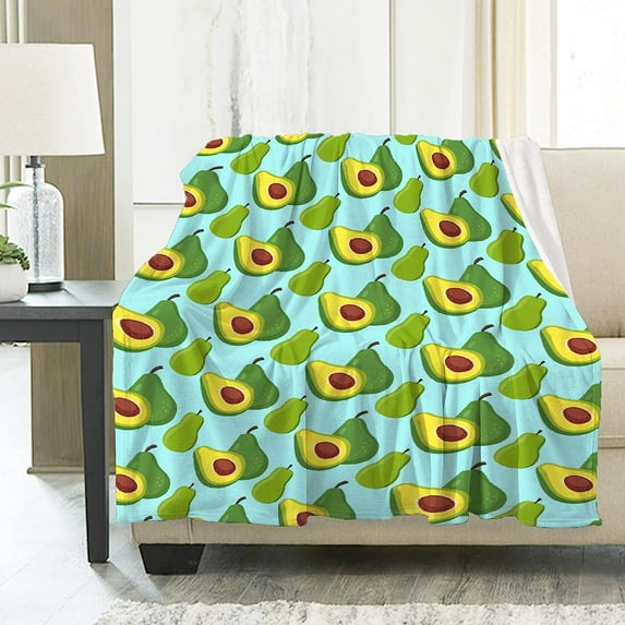 Yibo Strawberry with Cute Flowers, Fruit Vegetables Christmas Blanket, Ultral Soft Fleece Blanket for Girls and Boys, Foods Blanket Used for Bed, Couch, Chairs for Pets/Toddler