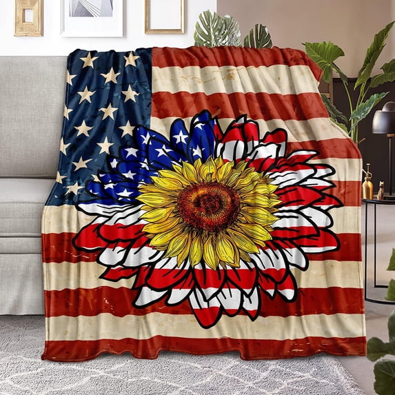 Yibo Sunflower Gifts Blanket Flannel Soft and Comfortable Anti-static Bed Sofa Blanket