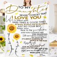 thumbnail image 1 of Yibo Sunflower Love Letter to My Daughter Blanket Flannel Soft and Comfortable Anti-static Bed Sofa Blanket, 1 of 9