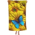 thumbnail image 1 of Yibo Sunflower on Yellow Background Beach Towel Absorbent Towel Lightweight Shower Towel for Bathroom Outdoor, 1 of 9