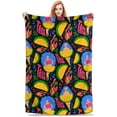 thumbnail image 1 of Yibo Taco Girl Blanket Flannel Soft and Comfortable Anti-static Bed Sofa Blanket, 1 of 9