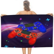 Yibo Teens Colorful Gamer Gaming Beach Towels Video Games Tie Dye Gamepad Sauna Beach Gym