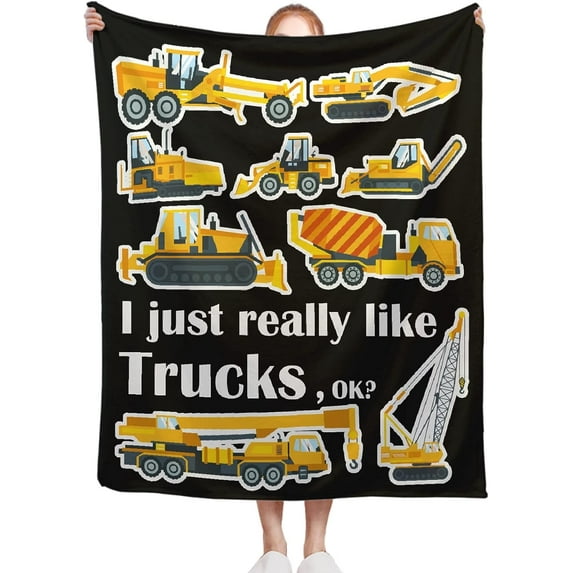 Yibo Tractor Blanket Just A Girl Who Loves Tractors Gift for Boy Girl Kid Tractor Lover Soft Cozy Warm Plush Fuzzy Lightweight Fleece Flannel Throw for Couch Travel Inch for Teens