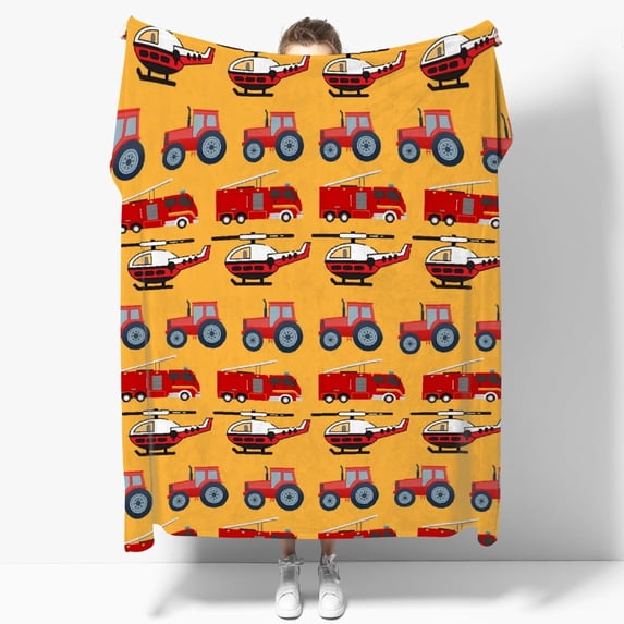 Yibo Truck Gifts for Kids Boy Girl Blanket Flannel Soft and Comfortable Anti-static Bed Sofa Blanket