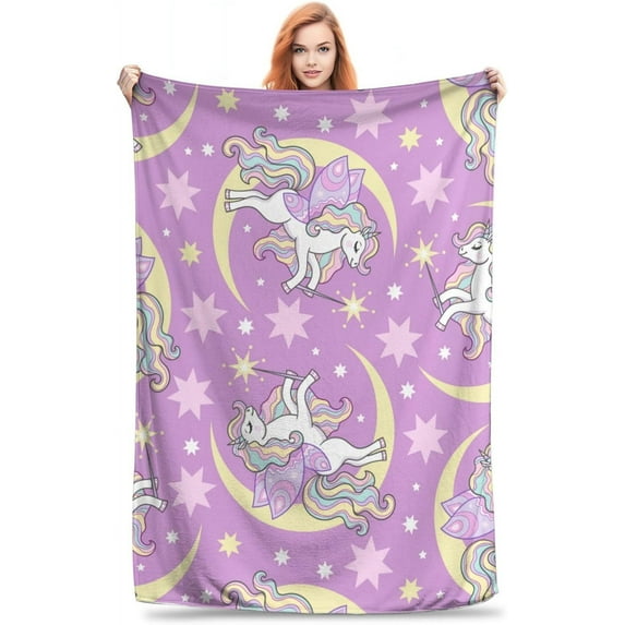 Yibo Unicorn Plush Blanket Flannel Soft and Comfortable Anti-static Bed Sofa Blanket