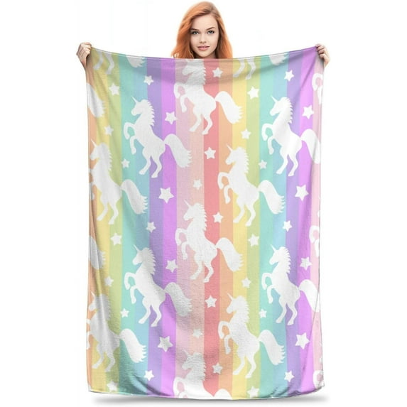 Yibo Unicorn Plush Blanket Flannel Soft and Comfortable Anti-static Bed Sofa Blanket