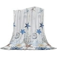 thumbnail image 1 of Yibo Watercolor Floral Blanket Flannel Soft and Comfortable Anti-static Bed Sofa Blanket, 1 of 7